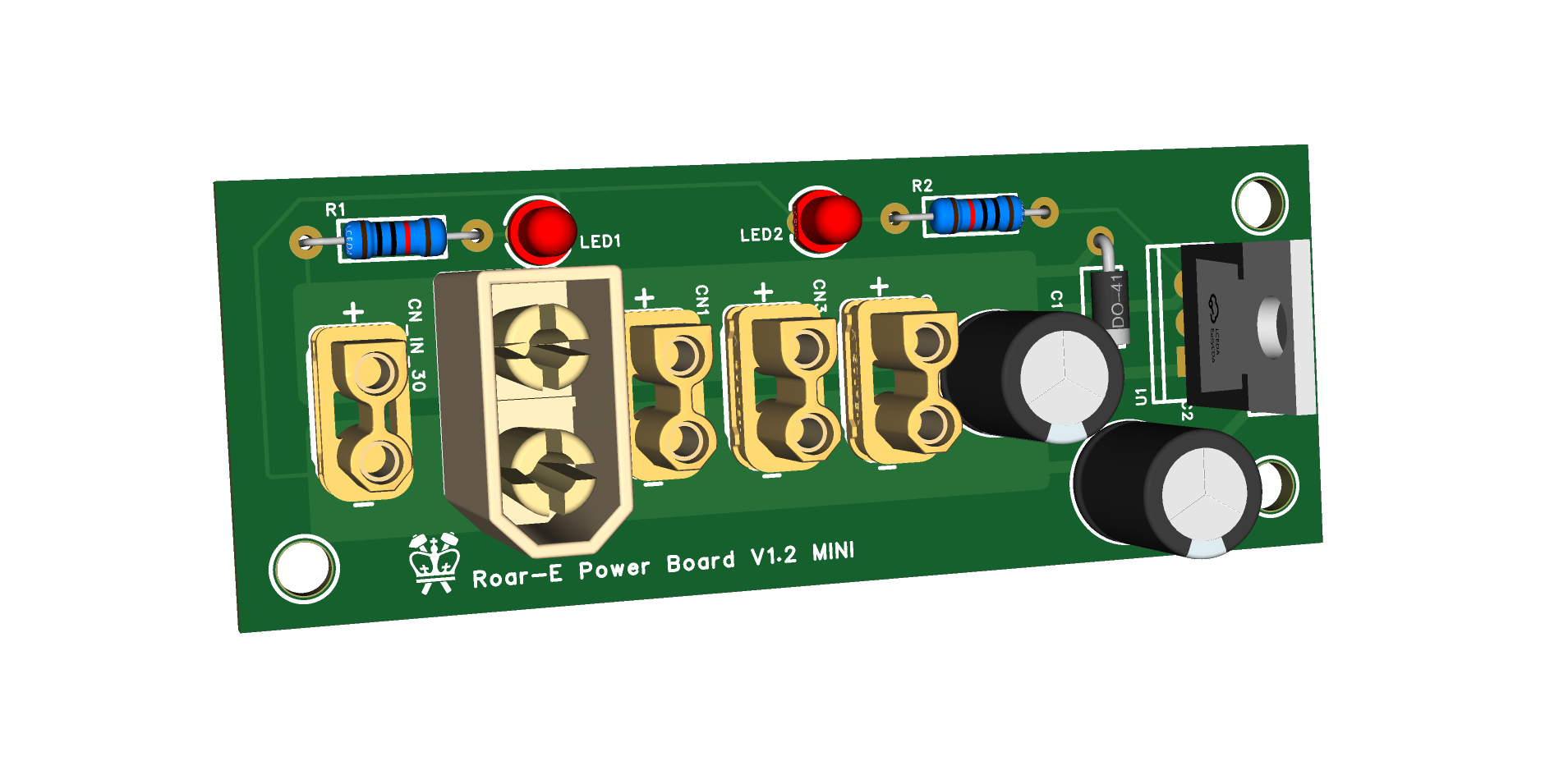 3D Rendering of the Power Board